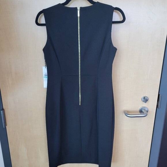 Calvin Klein Womens Sleeveless Scuba Sheath Dress with Princess Seam - Picture 7 of 12